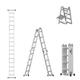 4.7M/15.5ft Telescopic Ladders Folding Aluminum Extension Ladder Loft Ladder Portable Extension Ladder Multi-Purpose Collapsible Ladders for Home Outdoor Household,Max Load 150kg/330lb