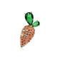 Pin Jewelry Gifts for Women Alloy Brooches，Shiny Carrot Brooch Pin，Fashion Brooches Dress Sweater Coat Brooch Pin 2.2 * 0.8cm/0.8 * 0.8in Brooches & Pins