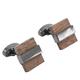 Square Wood Cufflinks Men's Business Cuffs Solid Wood Grain Sleeve Nails