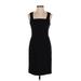 Banana Republic Casual Dress - Party Square Sleeveless: Black Solid Dresses - Women's Size 0