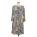 Tommy Hilfiger Casual Dress - A-Line: Teal Paisley Dresses - Women's Size 10 - Paisley Wash