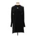 Adidas Casual Dress - Mini High Neck Long sleeves: Black Print Dresses - Women's Size Small