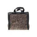 Pour La Victoire Leather Satchel: Black Leopard Print Bags