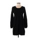 Theory Casual Dress - Sweater Dress: Black Dresses - Women's Size Small