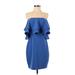 Parker Black Casual Dress - Mini Strapless Strapless: Blue Solid Dresses - Women's Size 4