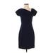 J.Crew Casual Dress - Party: Blue Solid Dresses - Women's Size 00