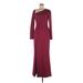 Black Halo Eve Cocktail Dress - A-Line: Burgundy Solid Dresses - Women's Size 8