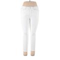 Levi Strauss Signature Jeggings - High Rise Skinny Leg Boyfriend: White Bottoms - Women's Size 14 - Distressed Wash