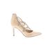 Marc Fisher Heels: Pumps Stiletto Cocktail Ivory Solid Shoes - Women's Size 8 1/2 - Pointed Toe