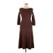 Mara Hoffman Casual Dress - Sweater Dress: Brown Dresses - Women's Size X-Large