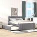 Full Upholstered Platform Bed with Trundle