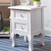 Simple Wooden Bedside Table Night Stand with Drawer and Storage Basket Household