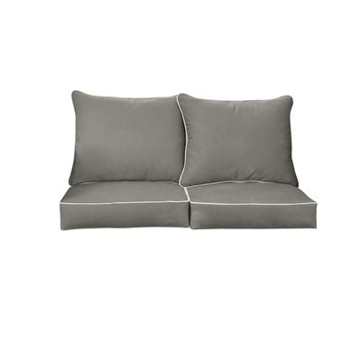 Sorra Home Sunbrella Outdoor Loveseat Pillow and Cushion Set