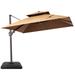 Outdoor 10 ft Parasol Patio Cantilever Umbrella with 360-degree Rotation, Swing, Adjustable Sunshade Angle Function