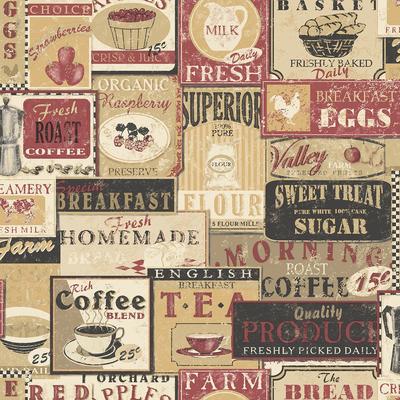 Galerie Wallcoverings Nostalgie Collection Enamel Signs Non-woven Matte Wallpaper Roll