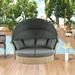 Outdoor Patio Daybed Wicker Rattan Double Daybed