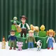 10pcs/set Happy Farm Action Figures La Granja De Zenon Red Barn Barnyard Farm Baby Animals Model