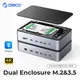 ORICO Docking Station Deck with Dual M.2 NVME SSD Case 3.5 Hard Drive Enclosure Steam Dock 10 in 1