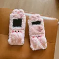 Coque de téléphone en peluche lapin mignon pour Samsung Galaxy Z Flip 3 Z Flip 4 Z Flip 5 coque