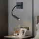 3W Led Wall Lamp with Switch Flexible Hose Bedside Read Lamp Surface Mounted Wall Mounted Spotlight