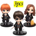 3pcs/set harry Potter Figure Anime doll Hermione Granger Ron Weasley Action PVC Model Gifts