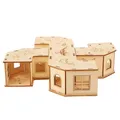 Hamster Toy Tunnel Maze Pet House Hideoutanimal Wooden Tunnels Castle Labyrinth Tube Supplies Gerbil