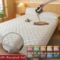 100% Waterproof Bed Cover Elastic Breathable Mattress Cover for Home Bedroom Hotel Waterproof