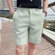 Plus Größe 38-28 Mode Sommer Waffel Solide Shorts Männer 2023 Koreanische Knie Länge Slim Fit Casual