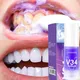 V34 lila Zahn aufhellung Zahnpasta Zahn aufheller Entfernung Flecken Rauch Kaffee Plaque Korrektor