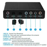 Externe USB-Soundkarte 6 Kanal 5 1 Surround-Adapter Audio karte USB 2 0 optische S/PDIF-Soundkarten