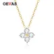 OEVAS 100% 925 Sterling Silver 0.4CT Moissanite Diamond Pendant Necklace For Women Sparkling