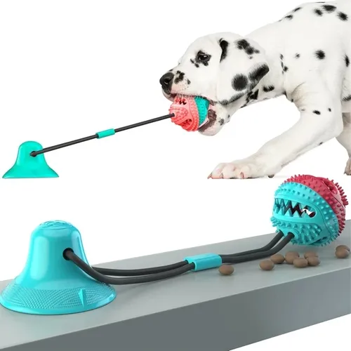 Hund Tauziehen Spielzeug Kau spielzeug Slow Feeder Futter Spender klingen interaktives Spielzeug