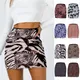 Sexy Womens Skirts Empire Spring Summer Slim Ladies Mini Pencil Skirt Print Leopard Casual Female