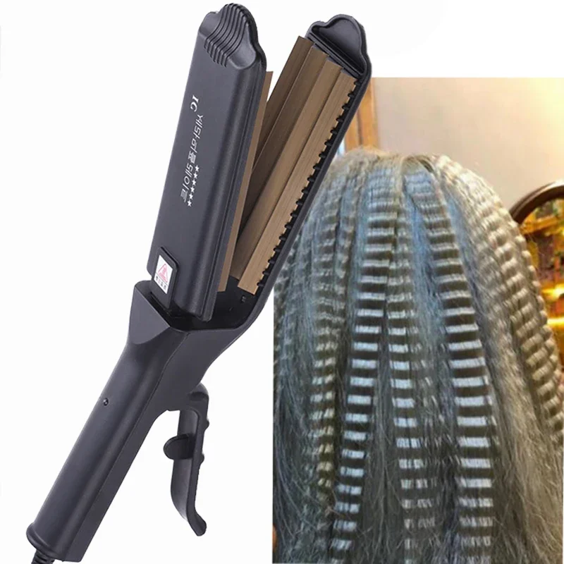 Keramik Crimper Eisen Für Flauschigen Frisur Curling Eisen Wellung Platte Crimper Haar Eisen Anti Statische Haar Crimpen Eisen Image