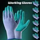 Arbeits handschuhe mit Griff für Männer Latex 6 Paar atmungsaktive Gummi beschichtung für Garten