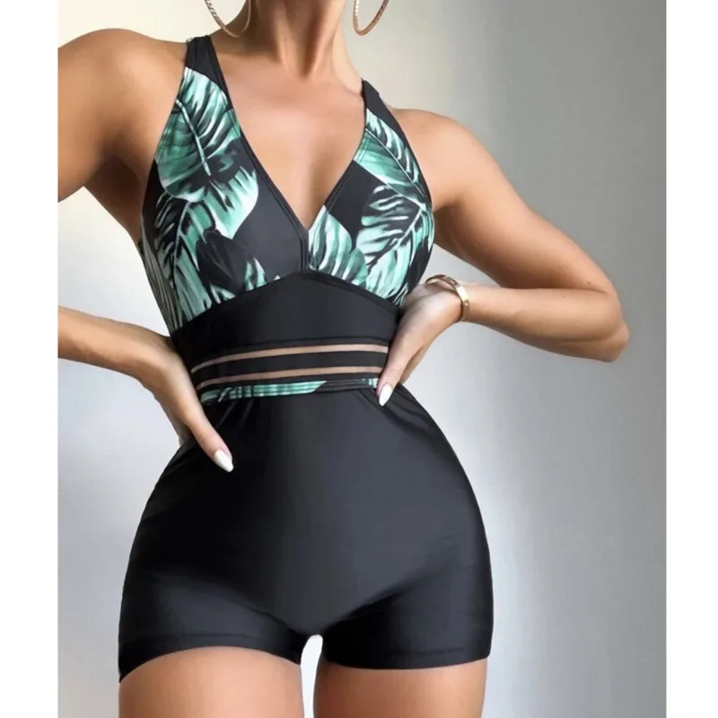 Sommer Sexy Print One Piece Badeanzüge Geschlossen Weibliche Bademode Push-Up Körper frauen Schwimmen Tragen Badeanzüge Strand Pool Badende 2025 Image