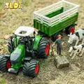 Ensemble de jouets de modèle de ferme pour enfants voiture de fermier tracteur à dos côtelé