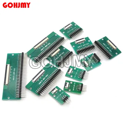 0,5mm 1,0mm bis 2,54mm fpc ffc Adapter platinen anschluss gerade Nadel und gebogener Stift 6 8 10 12 20 24 26 30 34 40 50 60 80 Pin