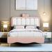 Afia Premium Collection Platform Bed Upholstered/Velvet, Metal in Pink | 48 H x 44 W x 78 D in | Wayfair XW003027