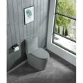 Heimo 15 5/8 Inch 1.1/1.6 GPF Dual Flush 1-Piece Elongated Toilet w/ Soft-Close Seat - Gloss White in Gray | 30.71 H x 27.17 W x 15.55 D in | Wayfair