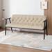 LORENZO Upholstered Bench Solid + Manufactured Wood in Gray/Brown | 30.7 H x 62.99 W x 21.65 D in | Wayfair 17WAQ256WWGR73SYV