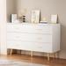 Rubbermaid 6 Drawer Dresser For Bedroom, Wooden Double Dresser w/ Gold Handles, Modern Chest Dresser w/ Deep Drawers For Living Room | Wayfair B700