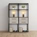 RARLON 70.86" H x 23.62" W Iron Etagere Bookcase in Black | 70.86 H x 23.62 W x 15.74 D in | Wayfair 09LUXY38XFHURMKYHA3J