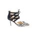 Audrey Brooke Heels: Pumps Stiletto Boho Chic Black Leopard Print Shoes - Women's Size 7 1/2 - Pointed Toe