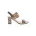 Bandolino Sandals: Ivory Snake Print Shoes - Women's Size 8