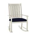 Summer Classics Outdoor Club Rocking Metal Chair w/ Cushions in Gray | Wayfair 333420+C015455W455