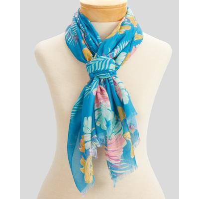 Appleseeds Women's Tropical Palm Oblong Scarf - Multi