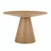 Latitude Run® 47.24" Round Modern Style MDF Wood Dining Table Wood in Brown | Wayfair C61BE741EE224FCBA025C01D8F40C5E3