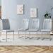 Ivy Bronx Maspeth Metal Side Chair Dining Chair Faux Leather/Metal in Gray | 38 H x 16 W x 19 D in | Wayfair 1EABBE3F93714175B9FE9C7F6415C1BA