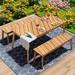 Union Rustic Nielsville Rectangular 4 - Person 29.7" L Outdoor Dining Set, Wood in Brown | 29.7 W x 50 D in | Wayfair